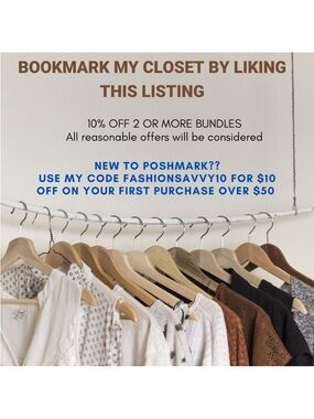 LIKE THIS LISTING TO BOOKMARK MY CLOSET!! Awesome brands Affordable prices!!